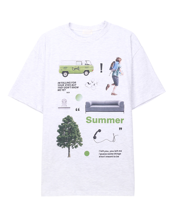 스콰즈 반팔티 여름 바캉스 학생 여행 티셔츠 SRAT016